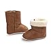 AMA(TM) Toddler Baby Girl Boy Snow Boots Soft Sole Crib Shoes Prewalker (6~12 Month, Coffee)
