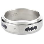 DC Comics "Batman" Men's Stainless Steel "Spinner" Ring, Size 12