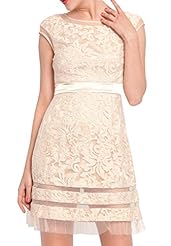 Sleeveless Polyester/Tulle Embroidered Mesh Tunic/Midi Dress 