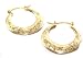Beautiful 24k Gold Layered GL Diamond Cut Star Hoop Earrings (1 1/4