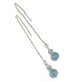 14K Gold Vermeil Pull Through Earrings w/ Amazonit&hellip by The Black Cat Jewellery Store