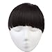SARLA Clip on Bangs Fringe Hair Extensions Synthetic Hairpiece Hair Piece For Women Full Straight Fashion Stylish Cute Japan High Temperature Fiber(B7#black brown 4) …