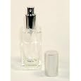 1 2/3 Oz (50 Ml) Empty Refillable Glass Perfume Bottle Atomizer Silver Lid