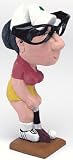 Female Golfer Peeper - Wood Eyeglass And Business Card Holder