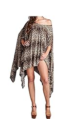 Sexy Cocktail Leopard Print Off the Shoulder Asymmetric Evening Dress/Wedding Party Dress/Mini Dress 