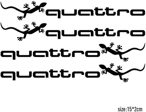 Yanta SX5YY1025 4 Pieces Customization gecko quattro Handdoor Stickers Car Styling For AUDI a4 b6 a3 a6 c5 q5 q7 a5