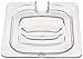 Rubbermaid Commercial Cold Food Pan Cover with Utensil Notch 1/6 Size, Clear (FG108P86CLR)