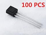 100Pcs NPN Transistor TO-92 2N2222A 2N2222