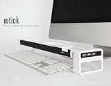 Duronic iStick [[WHITE]] 3 port USB Hub/ Multi Card reader Desk tidy Organiser