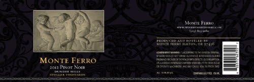 2012 Monte Ferro Pinot Noir Stoller Vineyard 750 mL