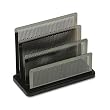 Rolodex Mini Sorter, Three Sections, Metal/Wood, 7.5 x 3.5 x 5.75 Inches, Black/Silver (E23572)