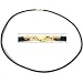 Leather Cord Necklace Black 18"