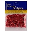 1/4 In. Silver Lined Glass Bugle Beads, Red