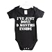 I`ve just done 9 months inside classic funny babygrow baby suit gift 0/3 Months black vest white print