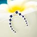 Sweep up Silver Plated Blue Cubic Zirconia Crystal Ear Vine Wrap Pin Ear Cuffs Climber Earrings