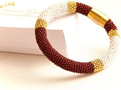 001 HANDMADE Bangle -Milk chocolate- Modern Bangle, Textured Bangle, Colorful, Minimalist Style