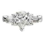 1.69 CT H VS1 PEAR BRILLIANT CUT DIAMOND RING -18K