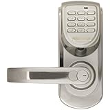 LockState LS-6600-L-S 200-Code Keyless Digital Door Lock, Left-Hand, Silver