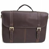 Samsonite Flapover Leather Portfolio - Brown