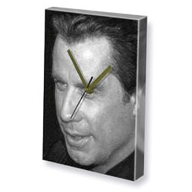 JOHN TRAVOLTA - Canvas Clock (LARGE A3 - Signed by the Artist) #js002