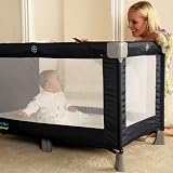 Tippitoes Travel Cot - Blue/Grey