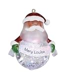 24 Pack Glitter Buddies LED Lighted Santa Christmas Ornaments - To Personalize