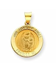 14k Guardian Angel Medal Pendant