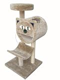 Molly and Friends 283 Premium Handmade 3-Tier Cat Furniture with Sisal, Beige