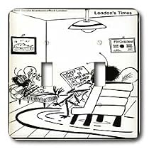 Londons Times Funny Bugs and Slugs Cartoons - Fly In Therapy Getting In Touch With Inner Maggot - Light Switch Covers - double toggle switch