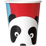 9oz Panda Birthday Paper Cups, 8ct