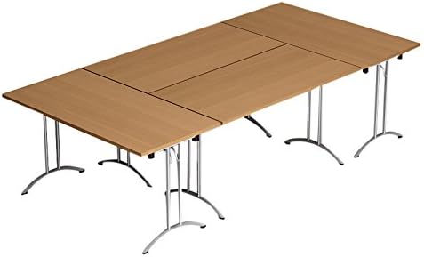 REUNION Conference Seminar Meeting Table Group - 4pc Group Model 2146 - Color Natural Beech - "Easy-To-Setup-and-Use" (Chairs NOT Included)