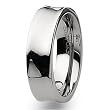 Concave Polished Tungsten Carbide Ring (7.0 mm) - Sizes 7-13