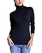 Roco Roca Women's Solid Color Turtleneck Long Sleeve Sweater