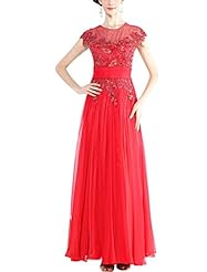 A-line Sleeveless Beaded Jeweled Applique Chiffon Cocktail Evening Dress/Homecoming Dress/Prom Dress/Wedding Party Dress 