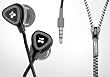 Zipbuds JUICED Earphones - Tangle-free Zippered Headphones (Black)