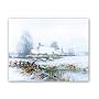 Snowscene - Box Set of 12 Christmas Greeting Cards and matching patterned envelopes