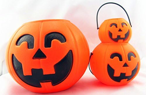Kassadin Halloween Products Pumpkin Treat Bucket Orange Pack of 3