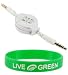 Non-OEM White 31-Inch Retractable 3.5mm Male to Male Auxiliary Cable Compatible with Amazon Kindle 2 eBook / Book Reader