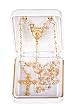 Baptismal Rosary - 3mm Crystal Aurora Beads - 15" Chain - Gold Plated - MADE IN ITALY - Gift Box Included
