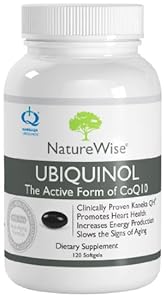 NatureWise Ubiquinol with 100% Pure Kaneka QH, the Active Form of CoQ10, 100 mg, 120 Softgels