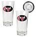 Chicago Bulls NBA 2pc Pint Ale Glass Set with Basketball Bottom - Oval Logo by Great American Products