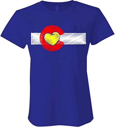 Colorado Flag Shirts - Ladies Cut - *New* - HEART DESIGN - Colorado Shirt