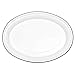 Crow Canyon Home Enamelware Oval Platter, 17.5 inch, Vintage White/Black