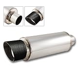 Universal 4 Carbon Fiber N1 Slant Tip Stainless Steel Muffler by HK5