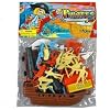 Toy Pirate Ship Playset with 2 inch 1/35th 52mm Pirate Army Men, Cannon, and Treasure Chest!