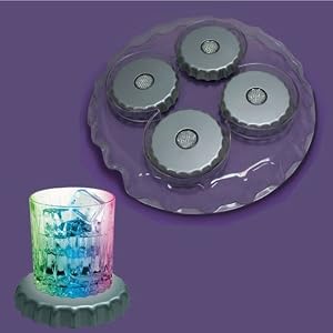 Light Show Coasters w Tray- Bottle Cap by Can You Imagine