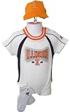 Newborn Illinois Fighting Illini Creeper, Hat, & Bootie Set