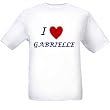 I LOVE GABRIELLE - Name-series - White T-shirt