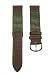 19mm Brown / Military Green Leather & Nylon Watch Band Fits Men's Victorinox Swiss Army Original Watch 24220, 24221 & 24378