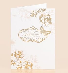 10 Classic Cream Thank You Cards